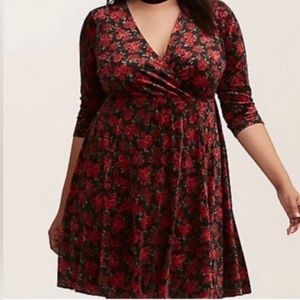 rose print dress